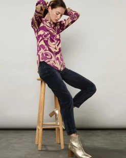 Discount Hartford Chemise fluide Coraz imprimée violette