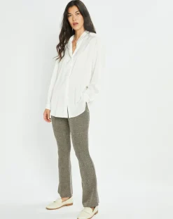 Femme Lauren Vidal Chemise fluide satinée Jena écrue