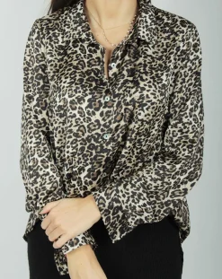 Best Lauren Vidal Chemise fluide West imprimée wild beige/noir