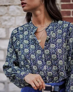 Femme Garance Paris Chemise Gelina marine