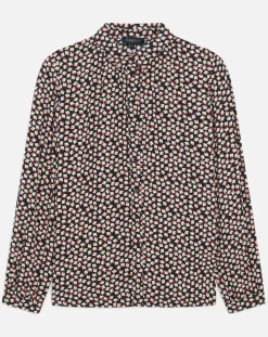 Sale Caroll Chemise Katherine imprimée noire