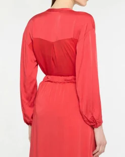 Hot Yerse Chemise Lane rouge