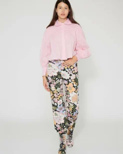Femme Manoush Chemise large Bridgerton rose poudre