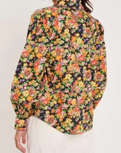 Femme Manoush Chemise Liberty Fauve imprimée noir/multicolore