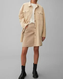 New Marc O'Polo Chemise longue Overshirt Loose beige