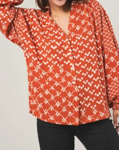 Femme Stella Forest Chemise loose Sonia à motifs orange
