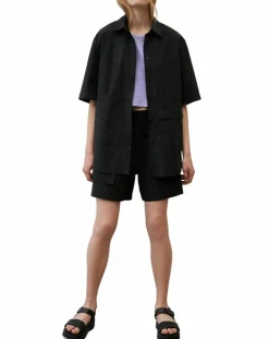 Femme Marc O'Polo Chemise manches larges poches noire