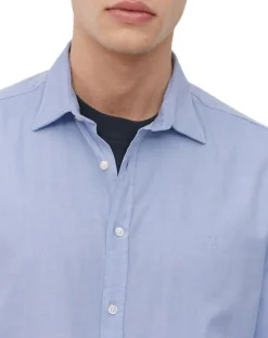 Outlet Marc O'Polo Chemise manches longues Oxford Cot Slim Fit bleu ciel