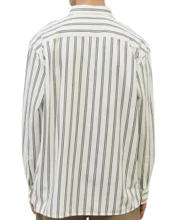 Marc O'Polo Chemise manches longues Rayée Poche blanc/noir