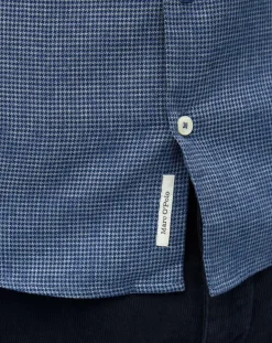 Outlet Marc O'Polo Chemise Mini Pied De Poule Sf bleue