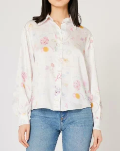 Femme Manoush Chemise Natacha Croquis imprimée écrue