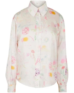 Femme Manoush Chemise Natacha Croquis imprimée écrue