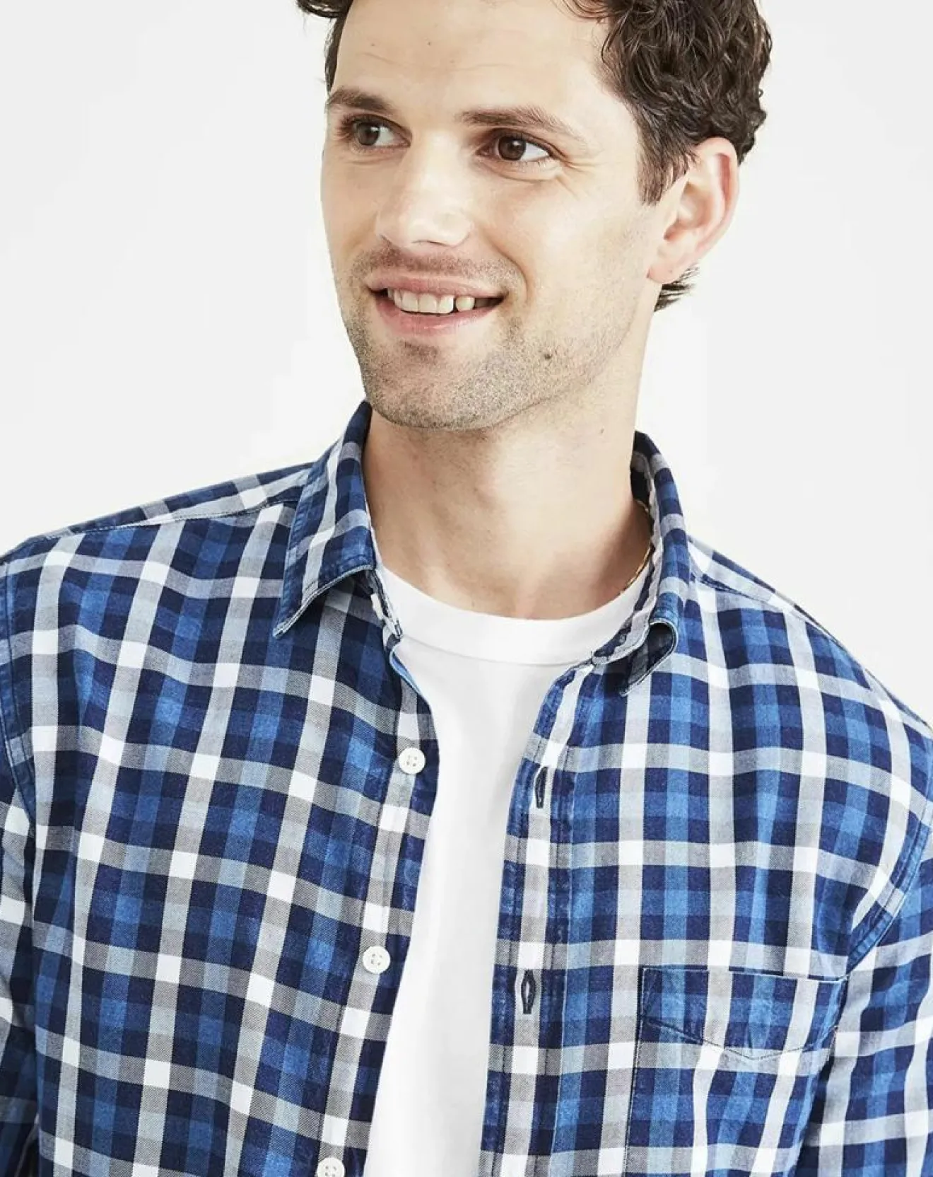 Hot Dockers Chemise Original Slim bleu foncé