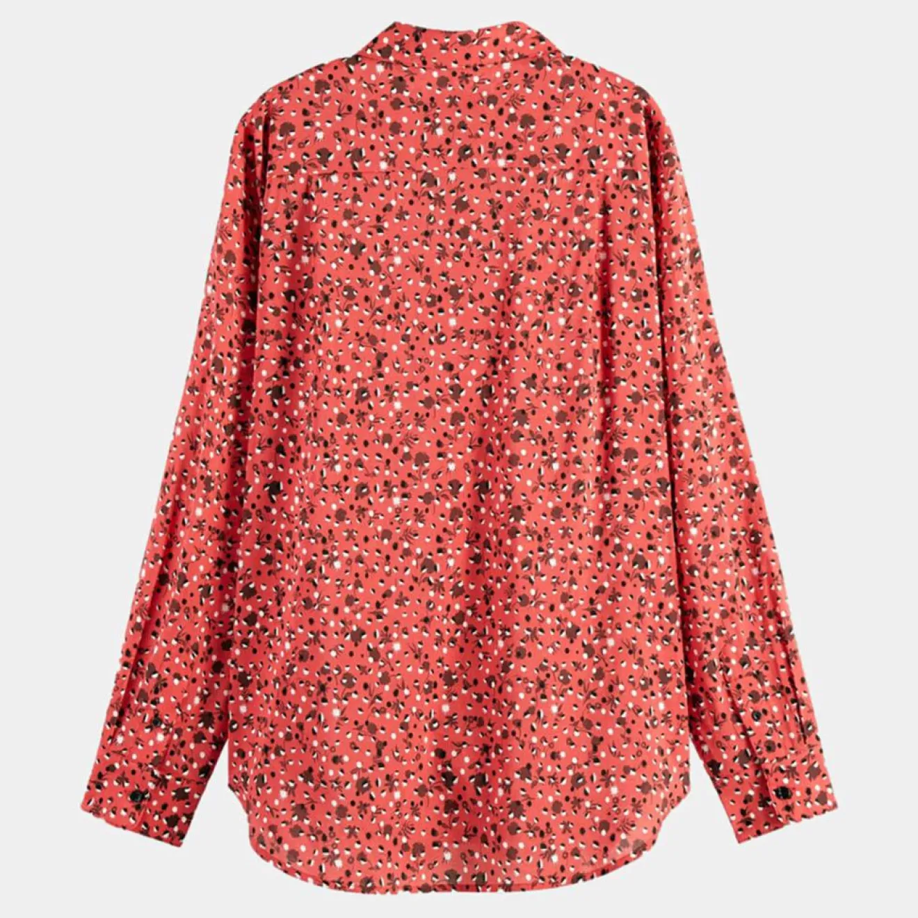 Femme Scotch & Soda Chemise Oversize en Coton Bio mélangé imprimée rouge