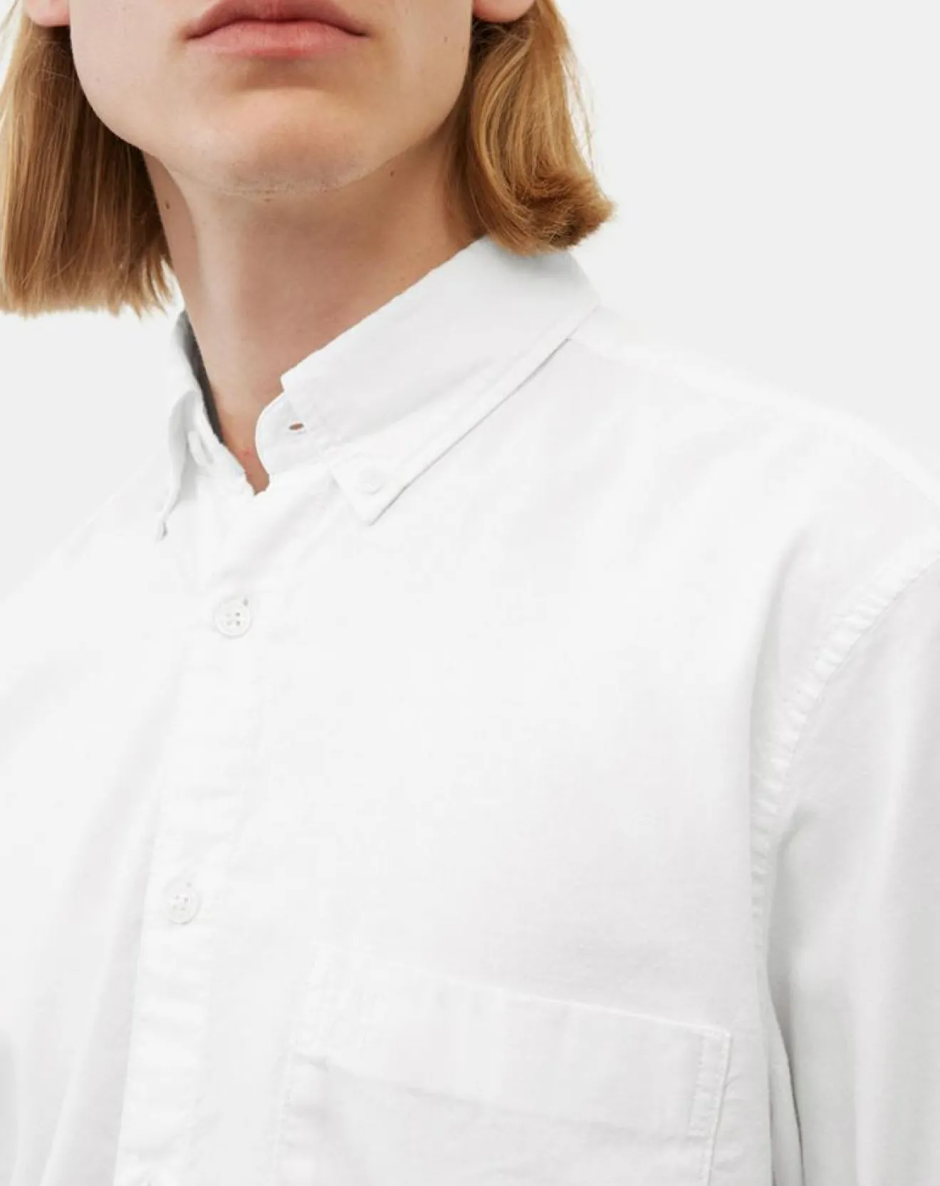 Homme Marc O'Polo Chemise oxford Regular Fit 100% Coton Bio blanche