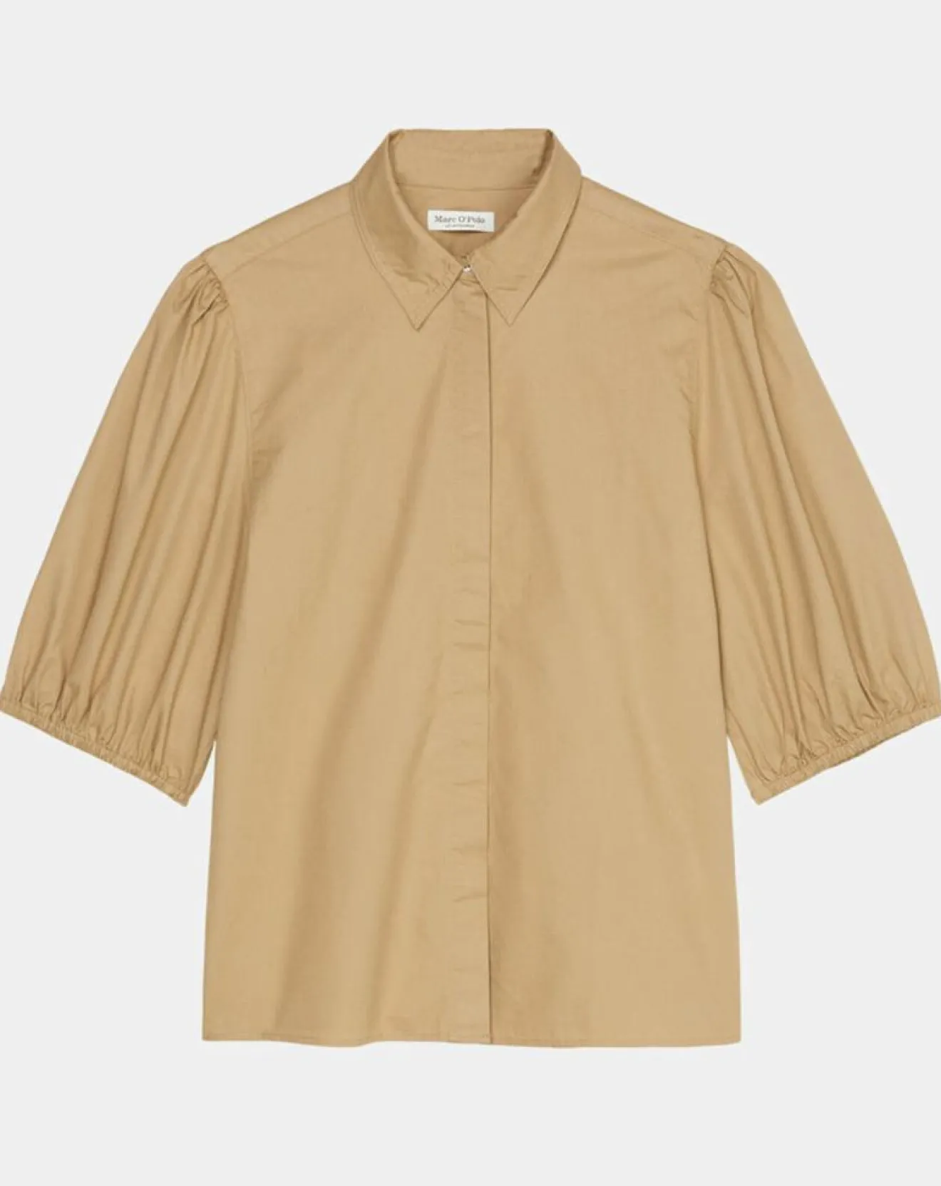 Marc O'Polo Chemise paperbag pinces manches 3/4 beige