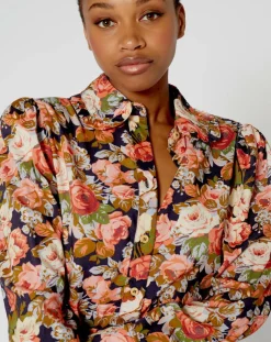 Online Manoush Chemise Patchwork encre