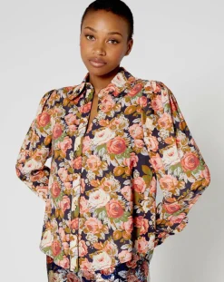 Online Manoush Chemise Patchwork encre