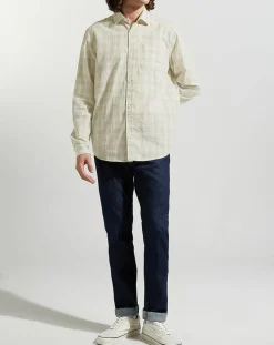 Homme Galeries Lafayette Chemise Picaro 2 ml caro beige/blanc