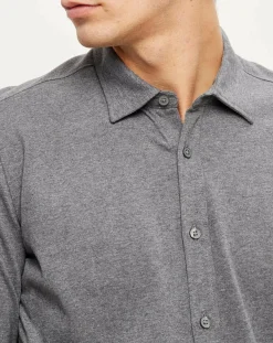 Homme Marc O'Polo Chemise Polo en Jersey gris chiné