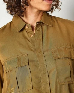 Femme Swildens Chemise Qamp kaki