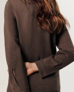 Sale Rodier Chemise Rachida poches poitrine marron havane