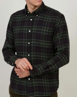 Best Hartford Chemise regular en Flanelle Pitt à carreaux vert/marine