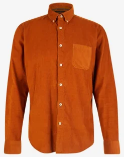 Clearance Marc O'Polo Chemise regular en Velours milleraies orange