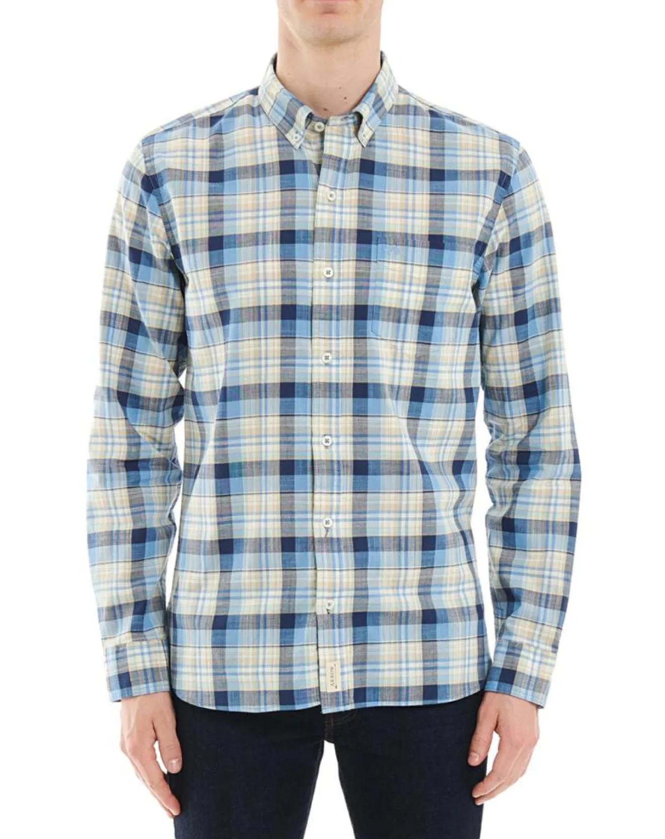 Online Arrow Chemise Regular Fit à carreaux beige/bleu