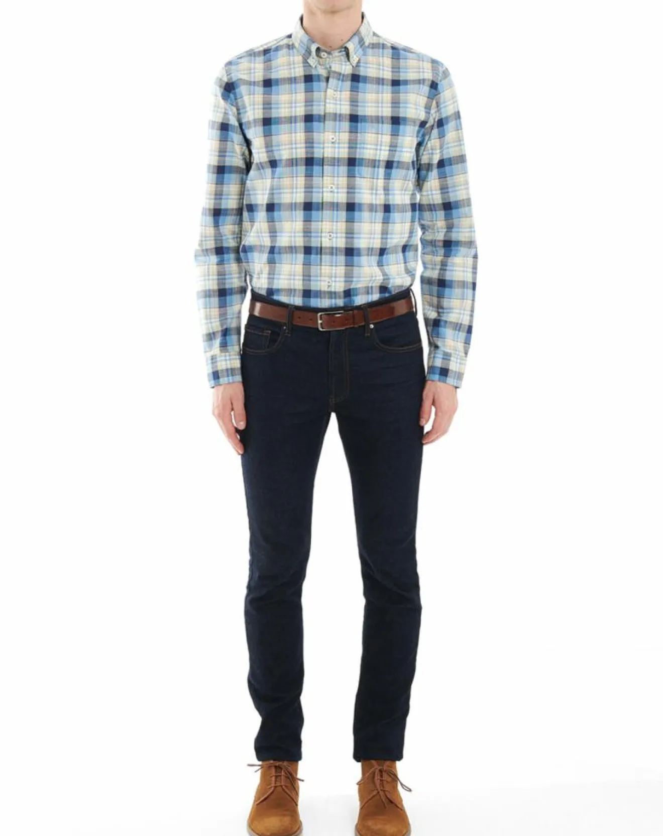 Online Arrow Chemise Regular Fit à carreaux beige/bleu