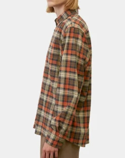 Clearance Marc O'Polo Chemise Regular Fit à carreaux orange/marron