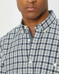 Homme Marc O'Polo Chemise regular fit à carreaux blanc/bleu