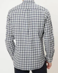 Homme Marc O'Polo Chemise regular fit à carreaux blanc/bleu