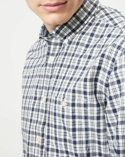 Homme Marc O'Polo Chemise regular fit à carreaux blanc/bleu