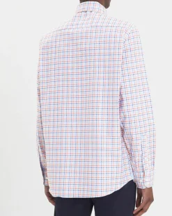Homme Hackett London Chemise Regular Fit à carreaux corail