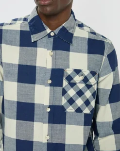 Outlet Scotch & Soda Chemise Regular Fit à carreaux bleu/écru