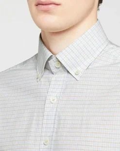 Outlet Hackett London Chemise Regular Fit à carreaux beige/blanc