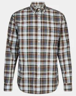 Sale Gant Chemise Regular Fit à imprimé Tartan marron/mulitcolore