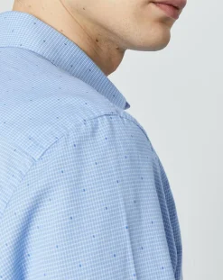 Homme Hackett London Chemise Regular Fit Vichy imprimée bleu ciel