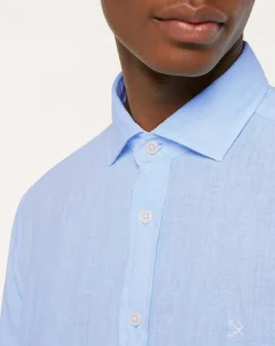 Homme Hackett London Chemise Regular Fit Vichy imprimée bleu ciel