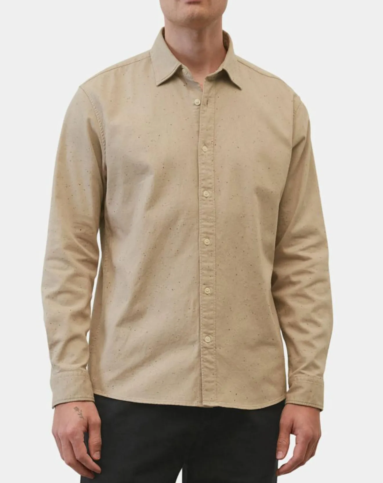Homme Marc O'Polo Chemise Regular Fit chinée beige