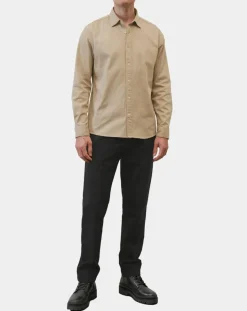 Homme Marc O'Polo Chemise Regular Fit chinée beige