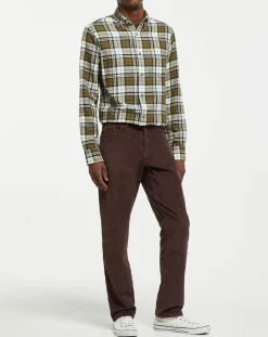 Clearance Gant Chemise Regular Fit en Flanelle Bucheron kaki