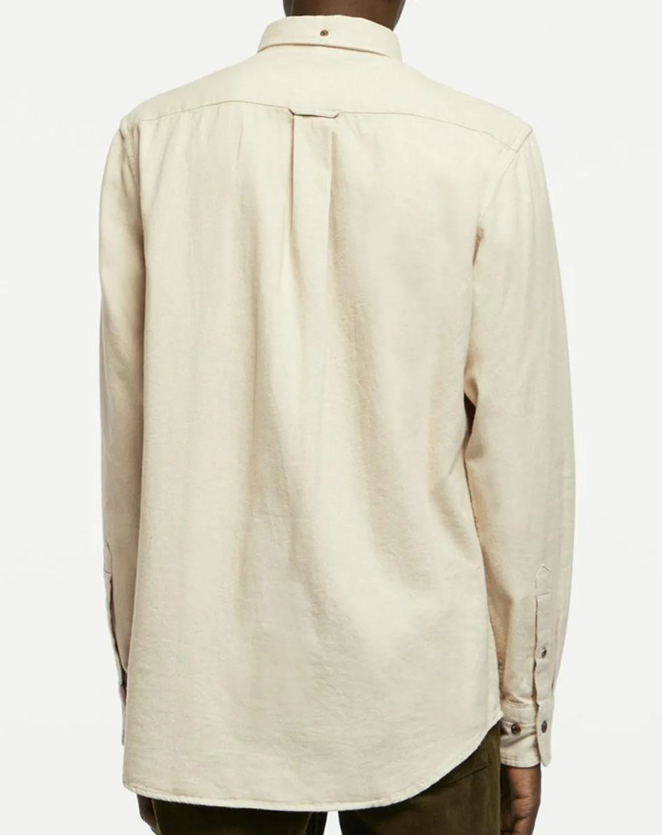 Homme Gant Chemise Regular Fit en Flanelle Chevron beige