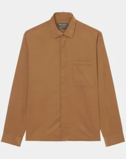 Online Marc O'Polo Chemise Regular Fit en Velours milleraies marron