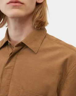 Online Marc O'Polo Chemise Regular Fit en Velours milleraies marron