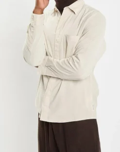 Homme Marc O'Polo Chemise Regular Fit en Velours milleraies écrue