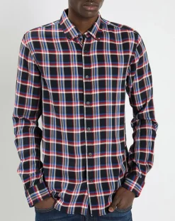 Homme Scotch & Soda Chemise Regular Fit Fantaisie à carreaux bleu/rouge