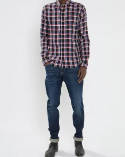 Homme Scotch & Soda Chemise Regular Fit Fantaisie à carreaux bleu/rouge