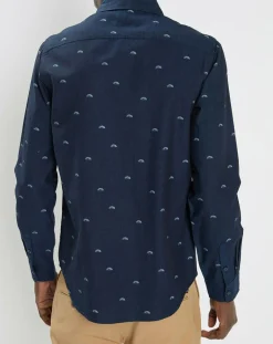 Discount Scotch & Soda Chemise Regular Fit imprimée Soleil bleu marine